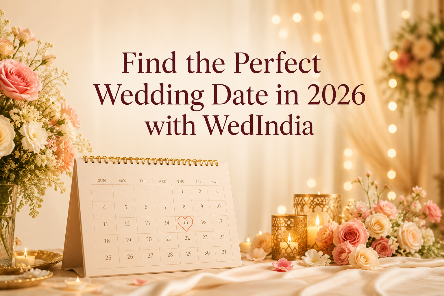 Find the Perfect Wedding Date in 2026 with WedIndia
